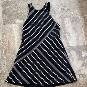 Free People Black and White Patterned Mini Dress